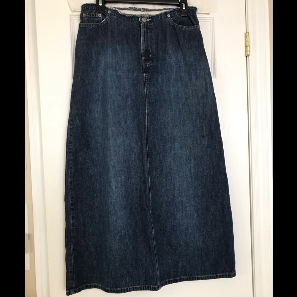 Vintage long jean skirt